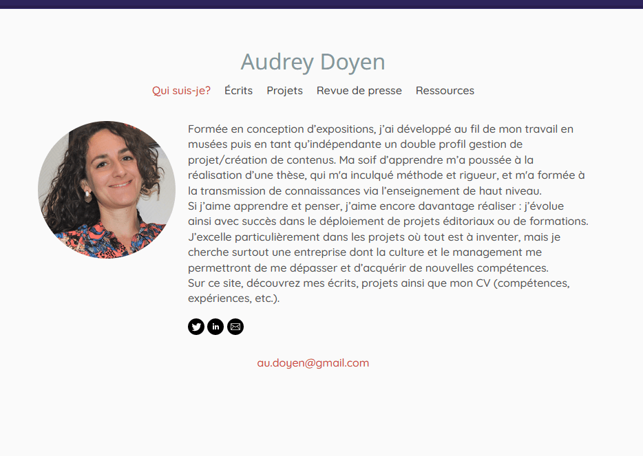 Personal website project image